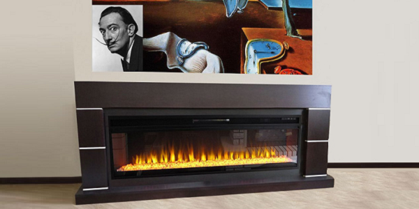 Модель на фото дополняет Vision 60 LED – электрокамин с обогревом от Royal flame. Если заменить его биокамином Standart от ZeFire со схожими габаритами, в топке запляшет настоящее пламя.