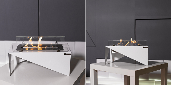Мини-версия украсит стойку бара и ресепшен. Крупный биокамин разделит на зоны офис или студию.
